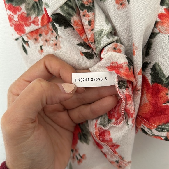 Bobbie Brooks Plus Size Floral and Lace Blouse with Necklace - Picture 8 of 8